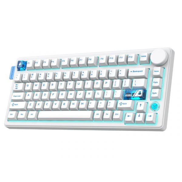 Onikuma MT706 Vezeték Nélküli Mechanikus Gamer Billentyűzet, fehér
